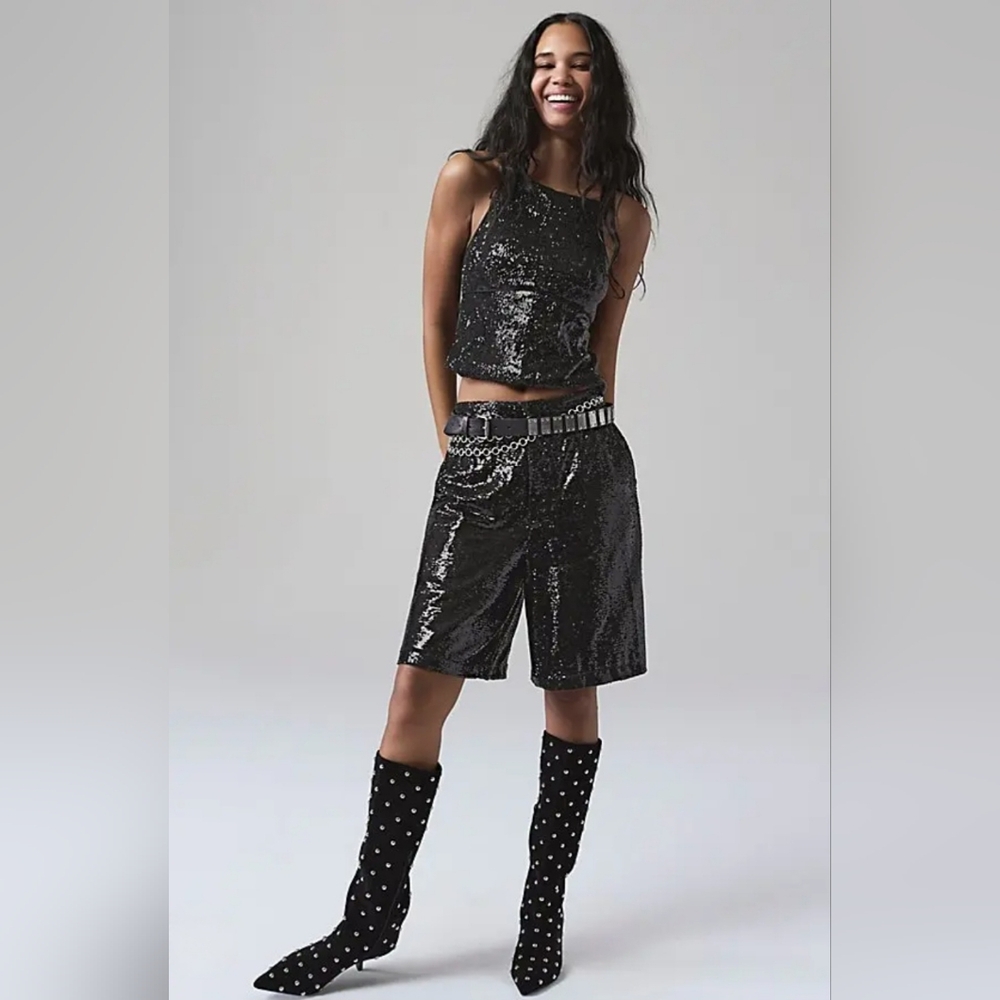 Free People Eclipse Sequin Shorts